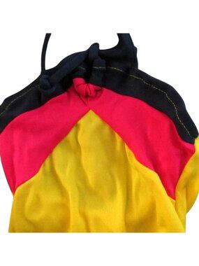 Vintage 1980's Girls Swimsuit Size 3T 3X One Piece  COLORBLOCK MADE USA NEW NWOT